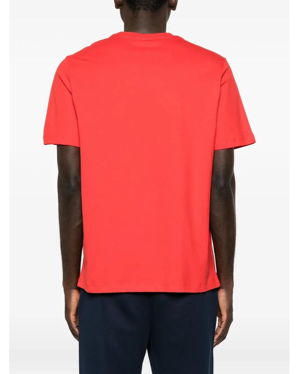 MSGM Red Logo-Print T-Shirt for men