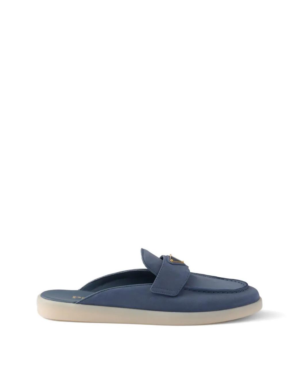 Prada Blue Nubuck Mules
