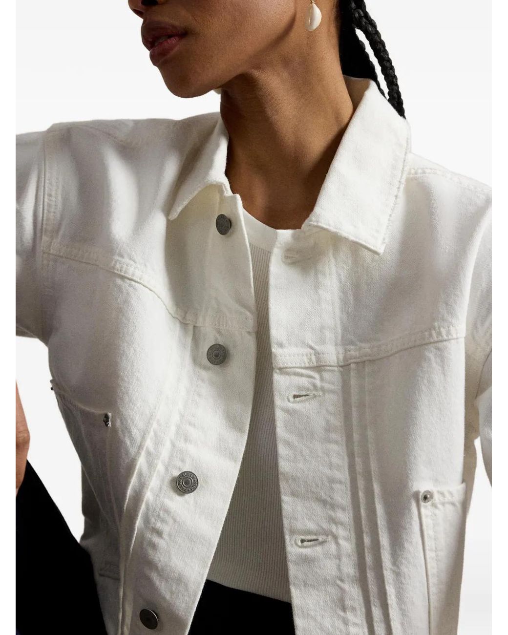Polo Ralph Lauren White Buttoned Jacket