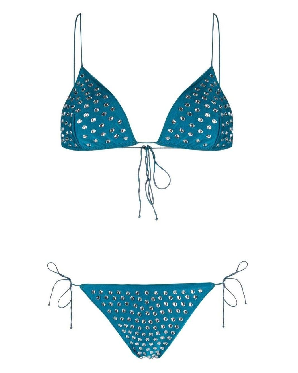 Oséree Crystalembellished Bikini Set in Blue Lyst Canada