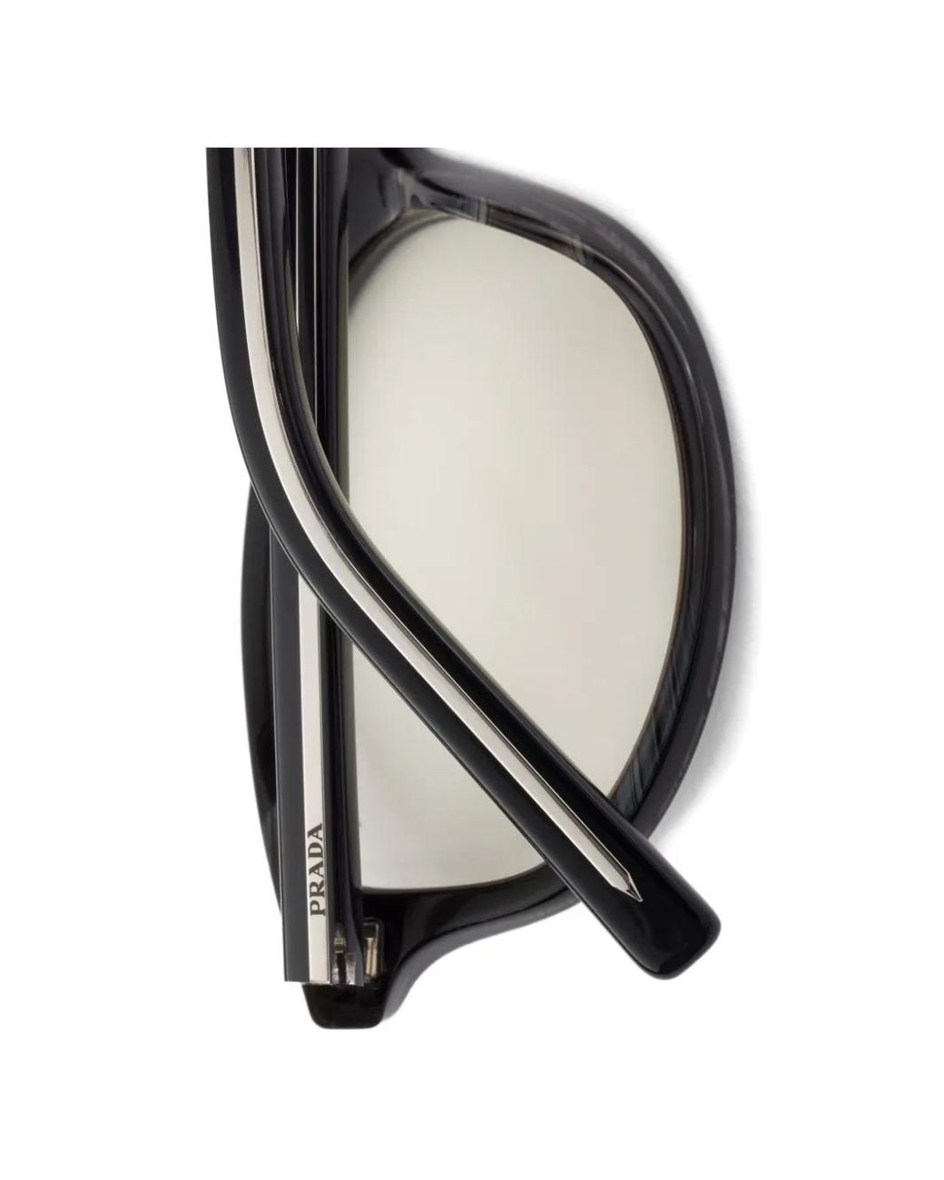 Prada Black Sunglasses With The Iconic Metal Plaque