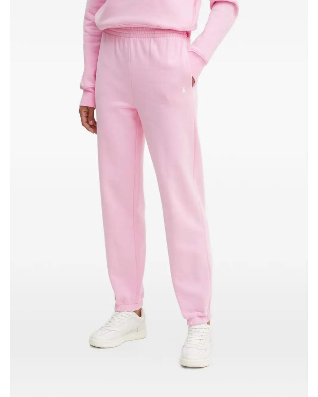 Patrizia Pepe Pink Logo-Embroidered Elasticated Track Pants