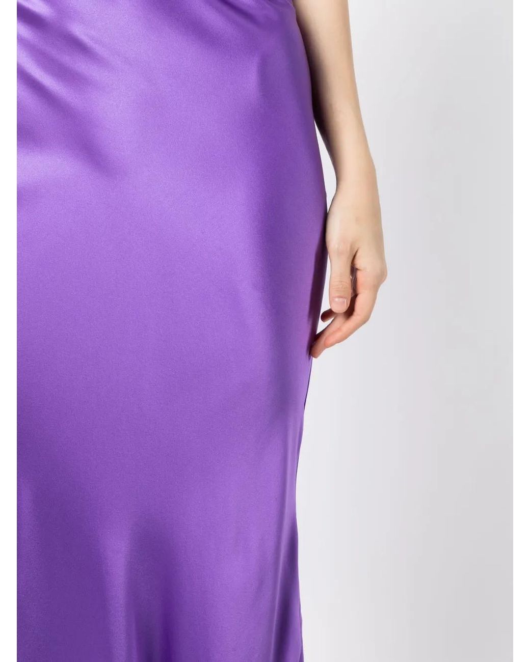Michelle Mason Purple Bias Maxi Skirt
