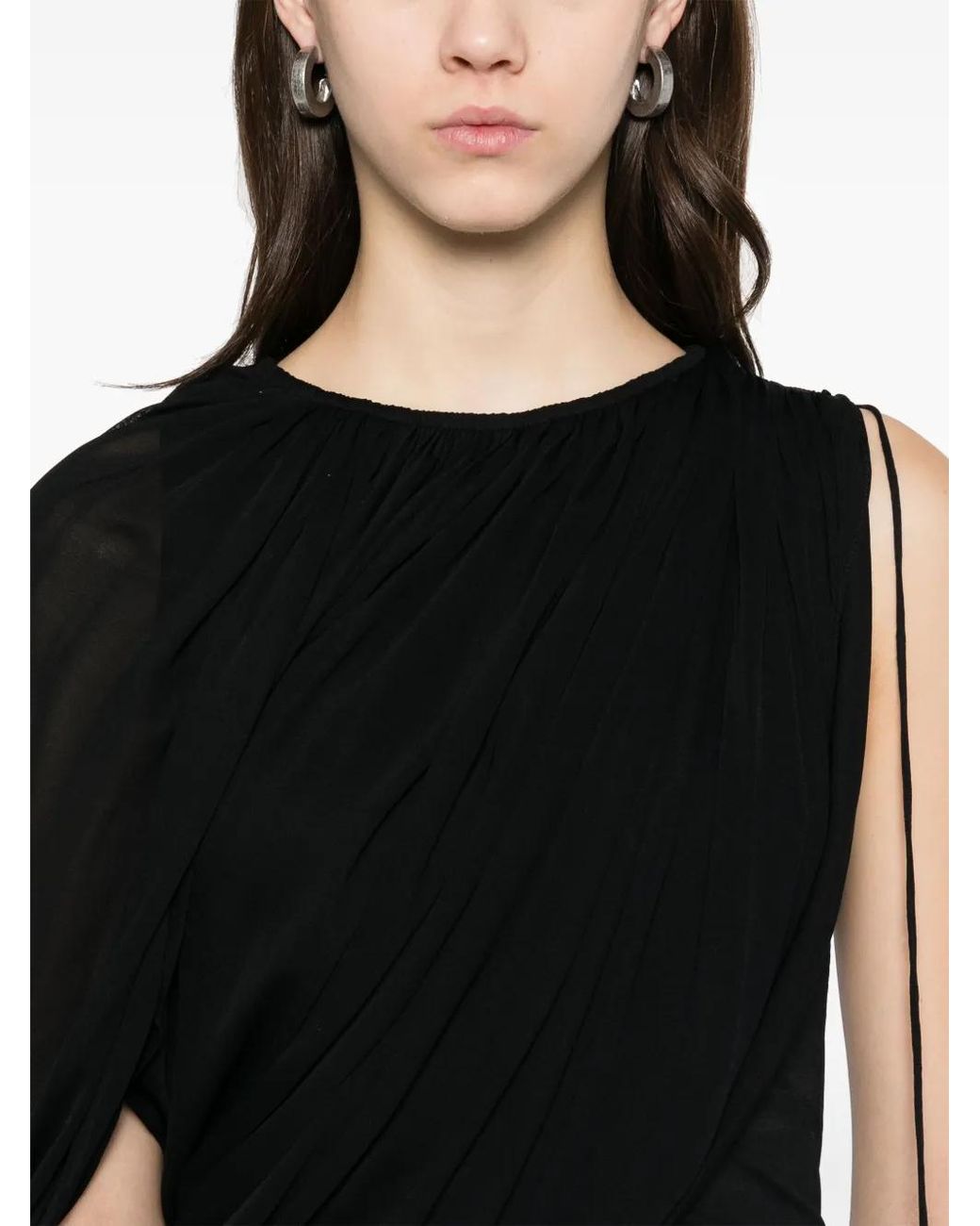 Lanvin Gedrapeerde Top in het Black