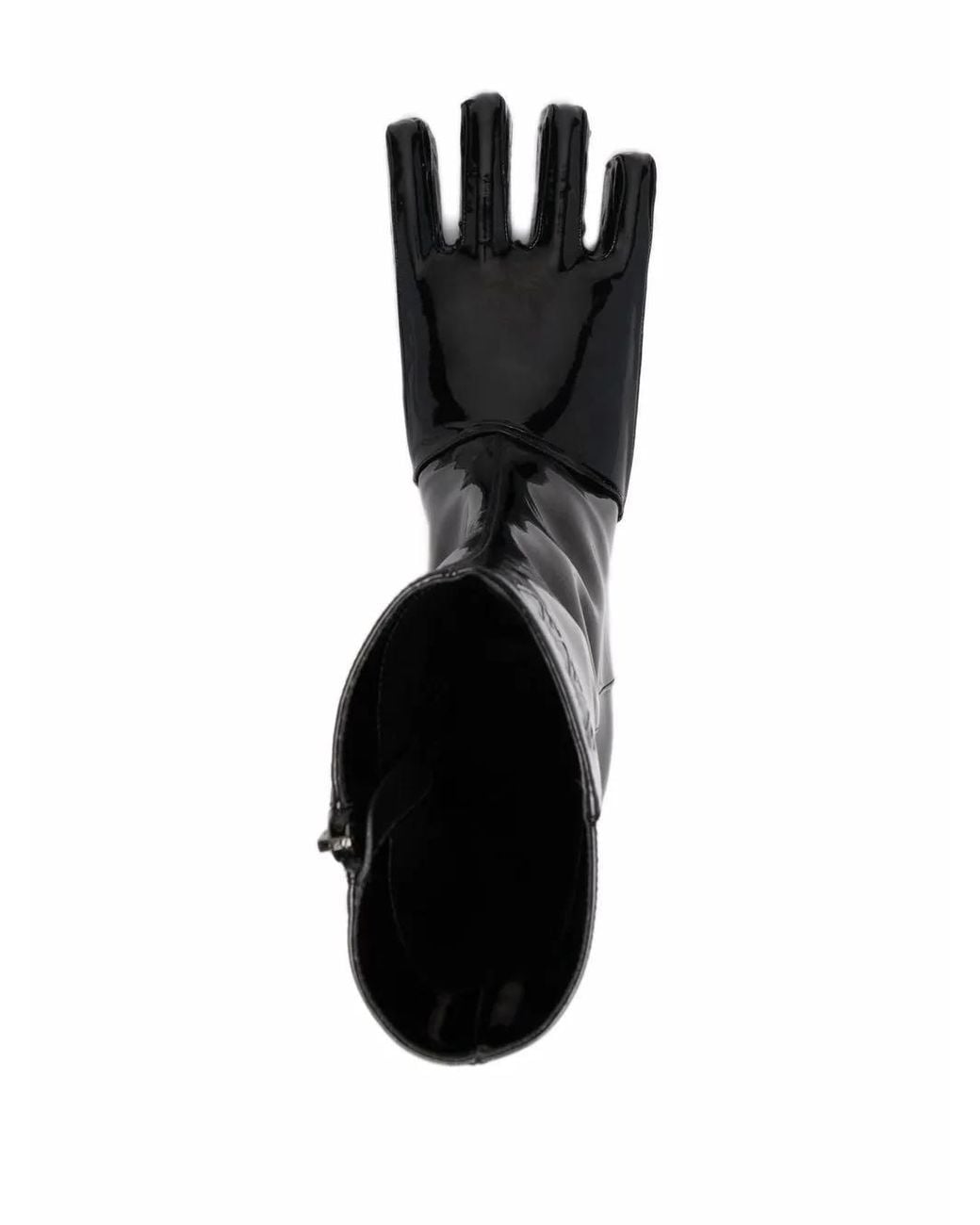 AVAVAV Black Four-Toe Leather Ankle Boots