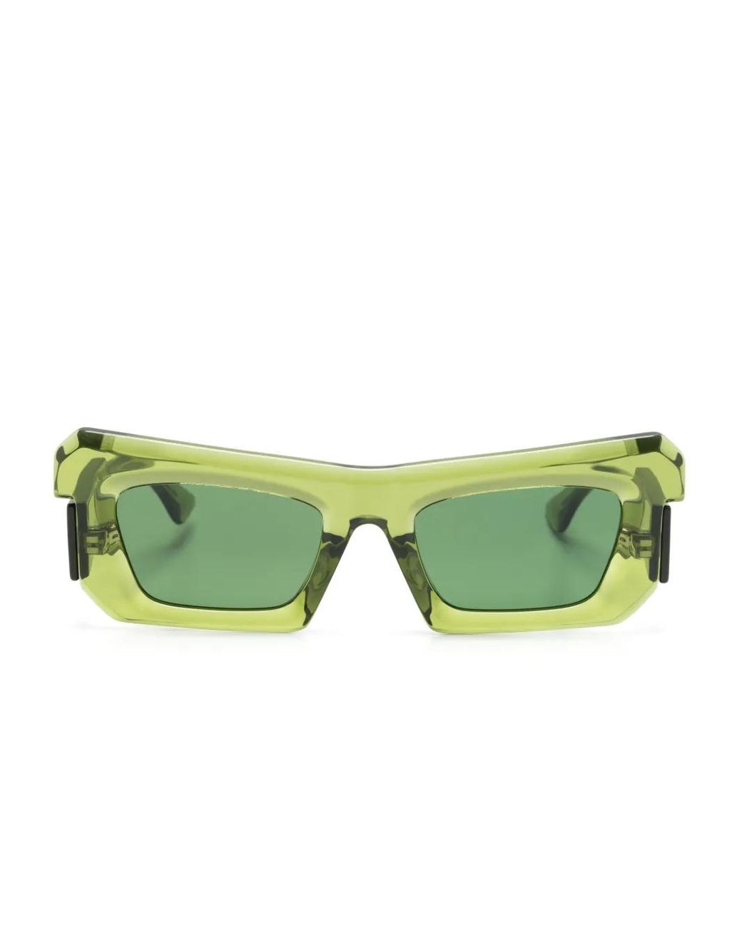 Kuboraum Green R2 Rectangle-Frame Sunglasses