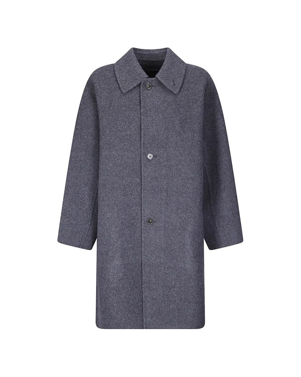 Sofie D'Hoore Blue Button-Up Single-Breasted Coat
