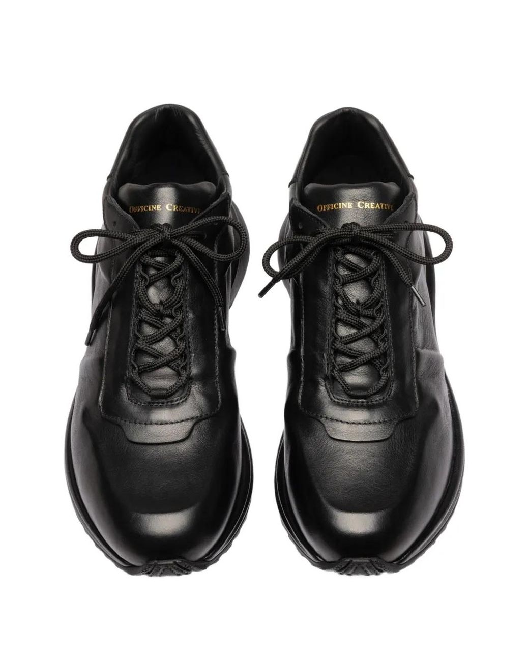 Officine Creative Black Phas 001 Leather Sneakers for men