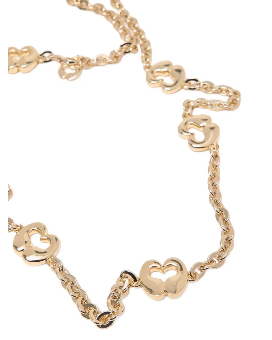 Maje White Chain Belt With Logo Details