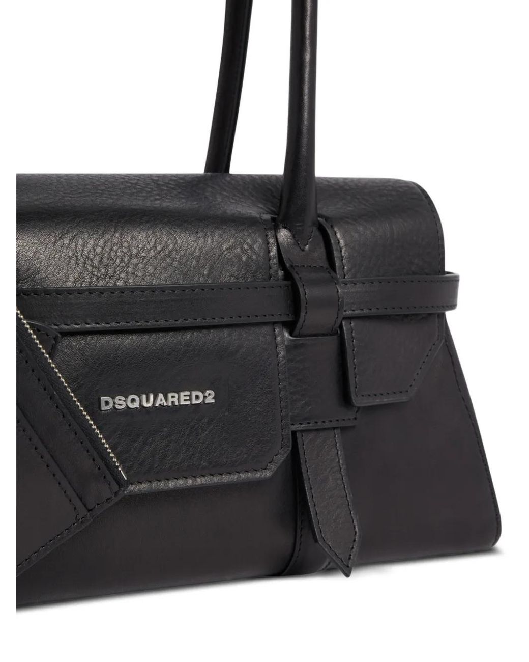 DSquared² Black Logo-Lettering Tote Bag