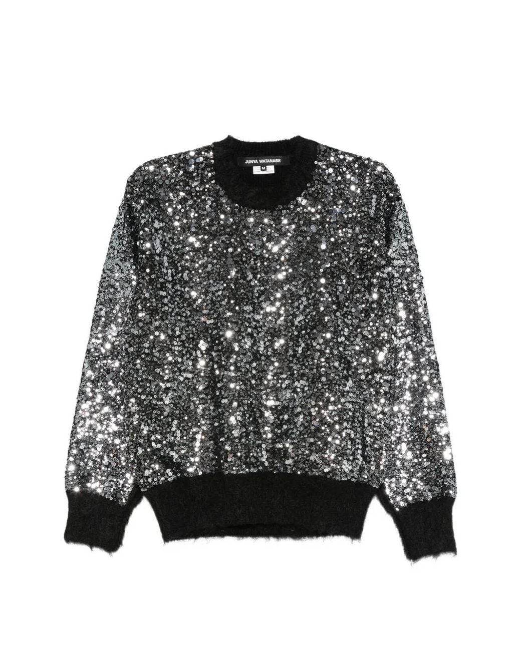 Junya Watanabe Black Sequin-Embellished Sweater