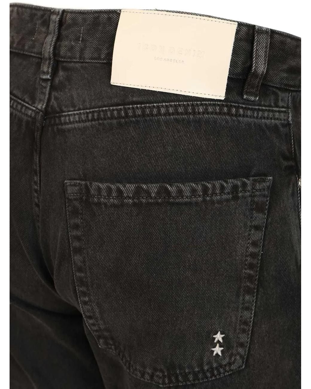 ICON DENIM Black Kanye Straight-Leg Jeans for men