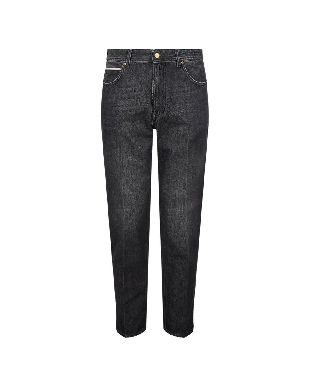 Briglia 1949 Blue Faded Pressed-Crease Jeans for men