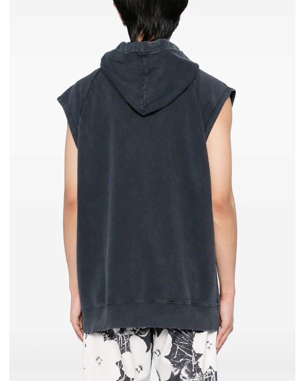 Etudes Studio Black Sleeveless Baseball Hoodie for men