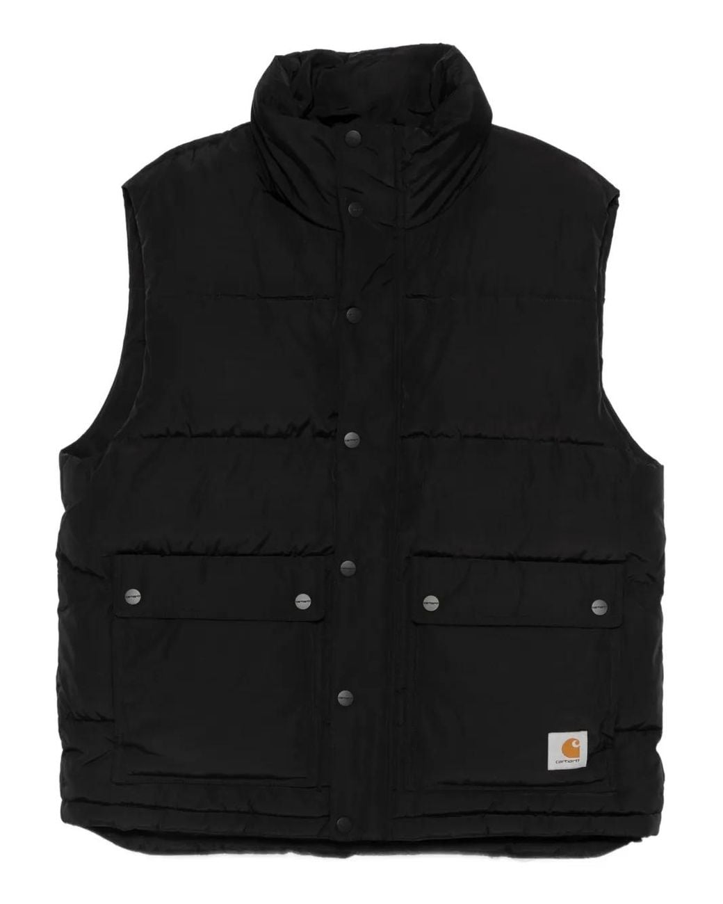 Carhartt Black Press-Stud Padded Gilet