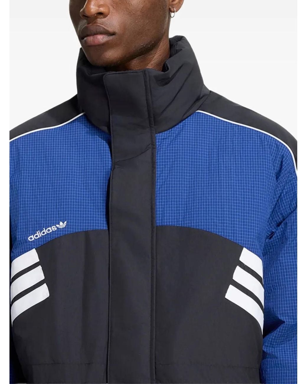 Adidas Blue Cutline Oversized Jacket for men