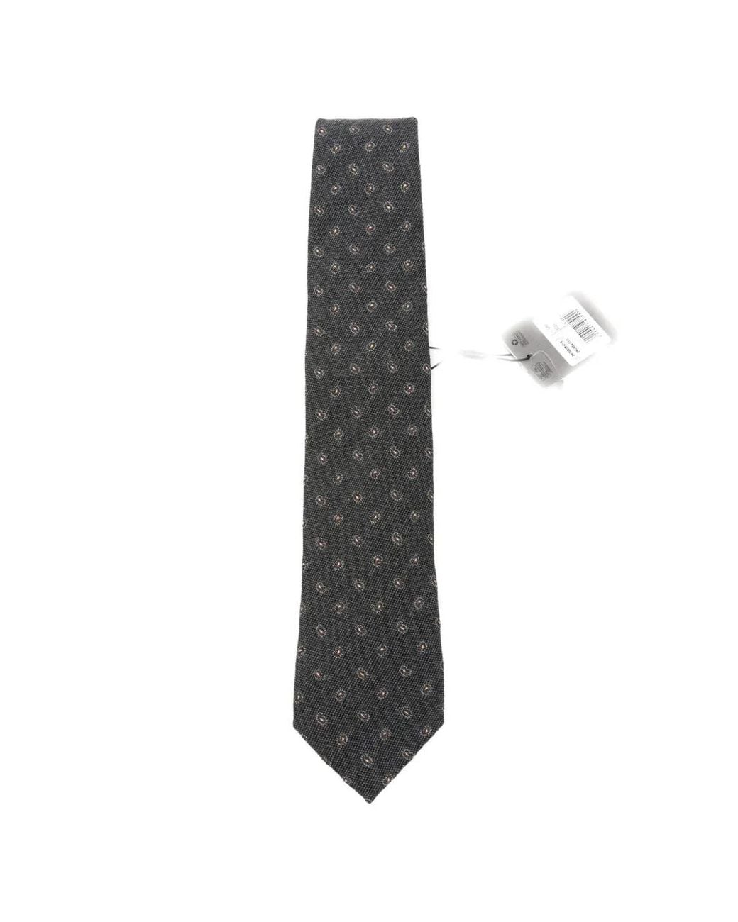 Corneliani White Paisley-Patterned Tie for men