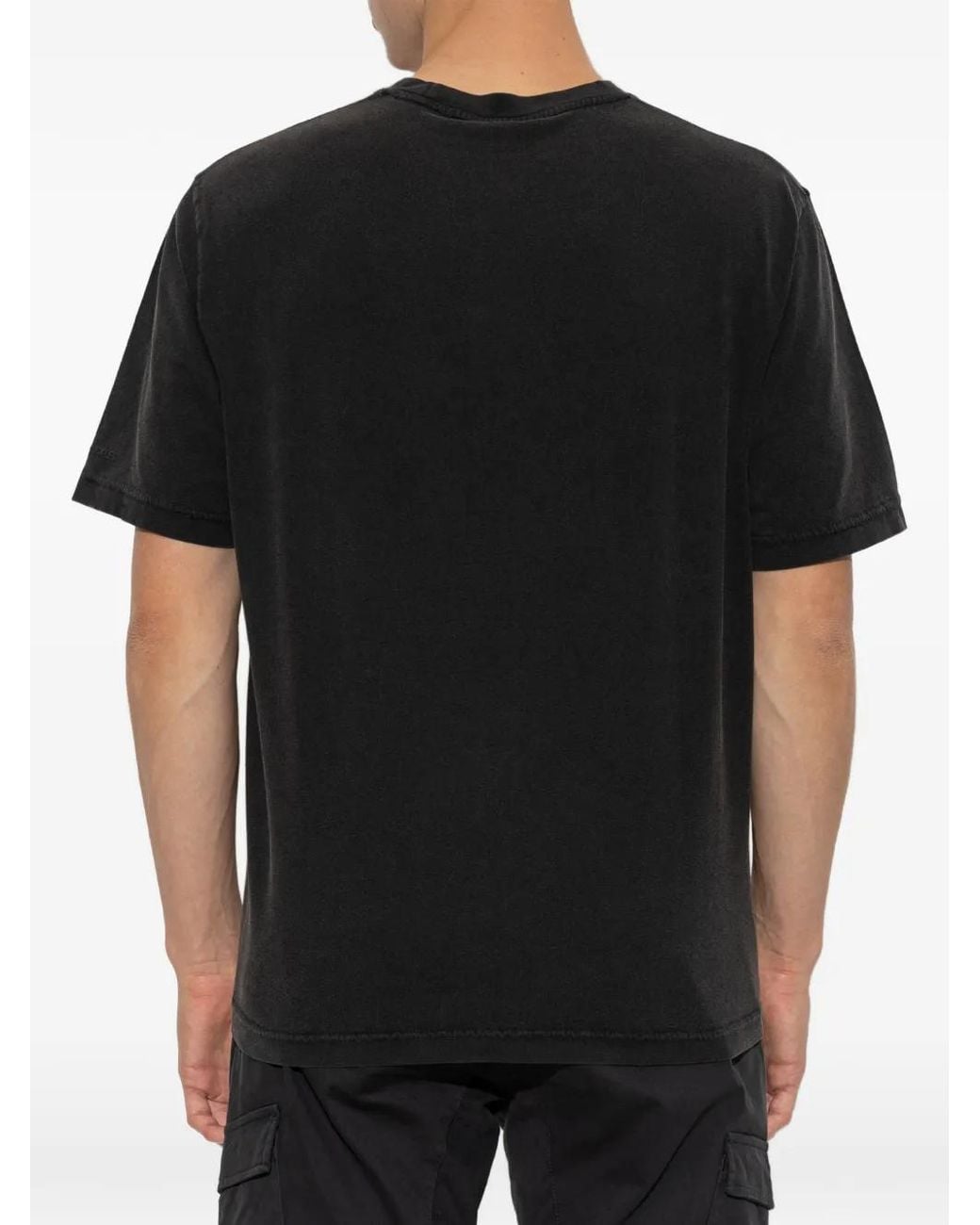 Moose Knuckles Black Logo-Print Cotton T-Shirt for men