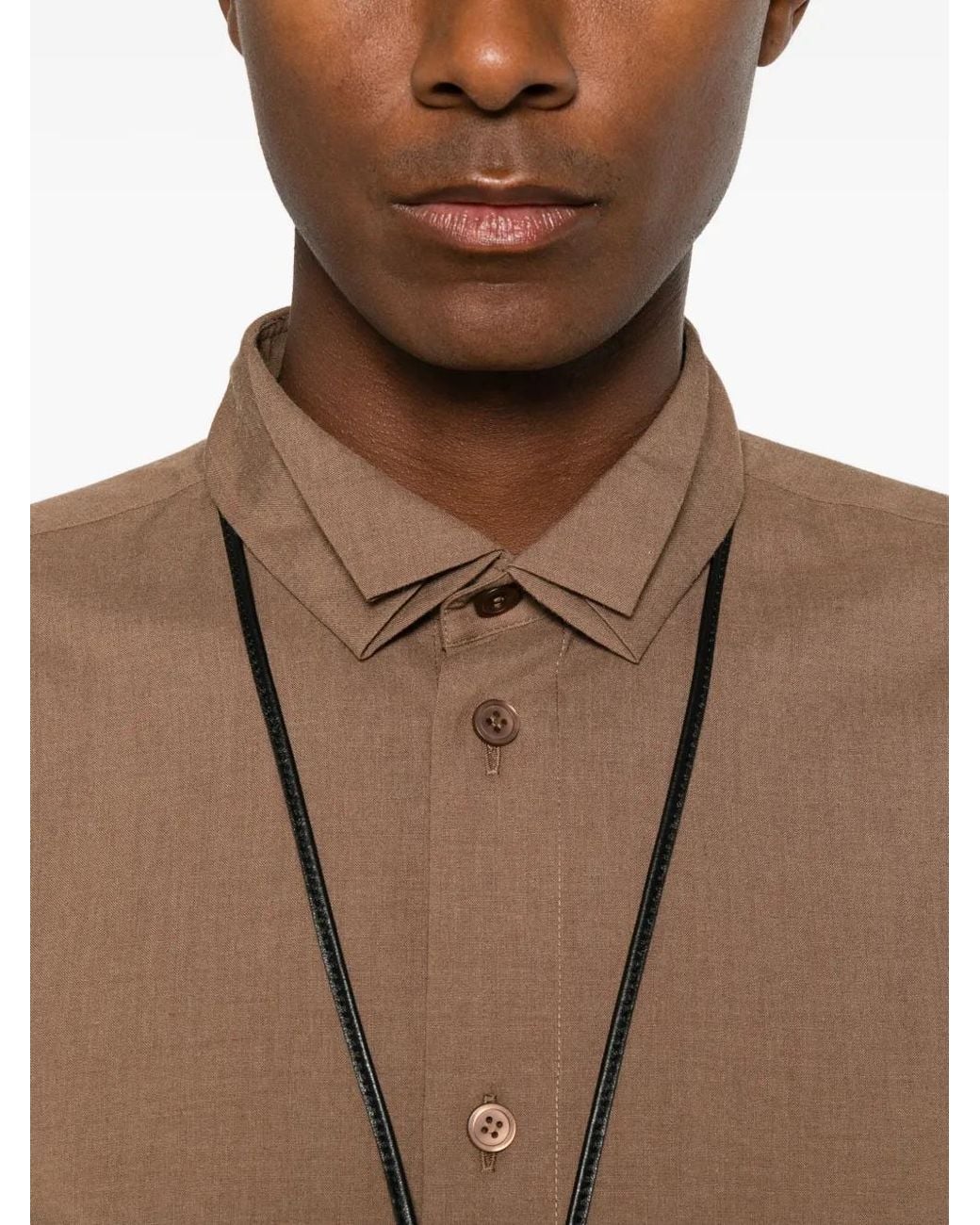 Homme Plissé Issey Miyake Natural Button-Fastening Shirt for men