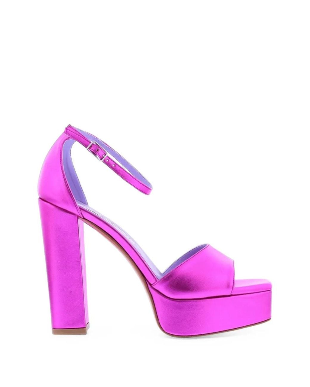 Albano Pink Metallic Platform Sandals