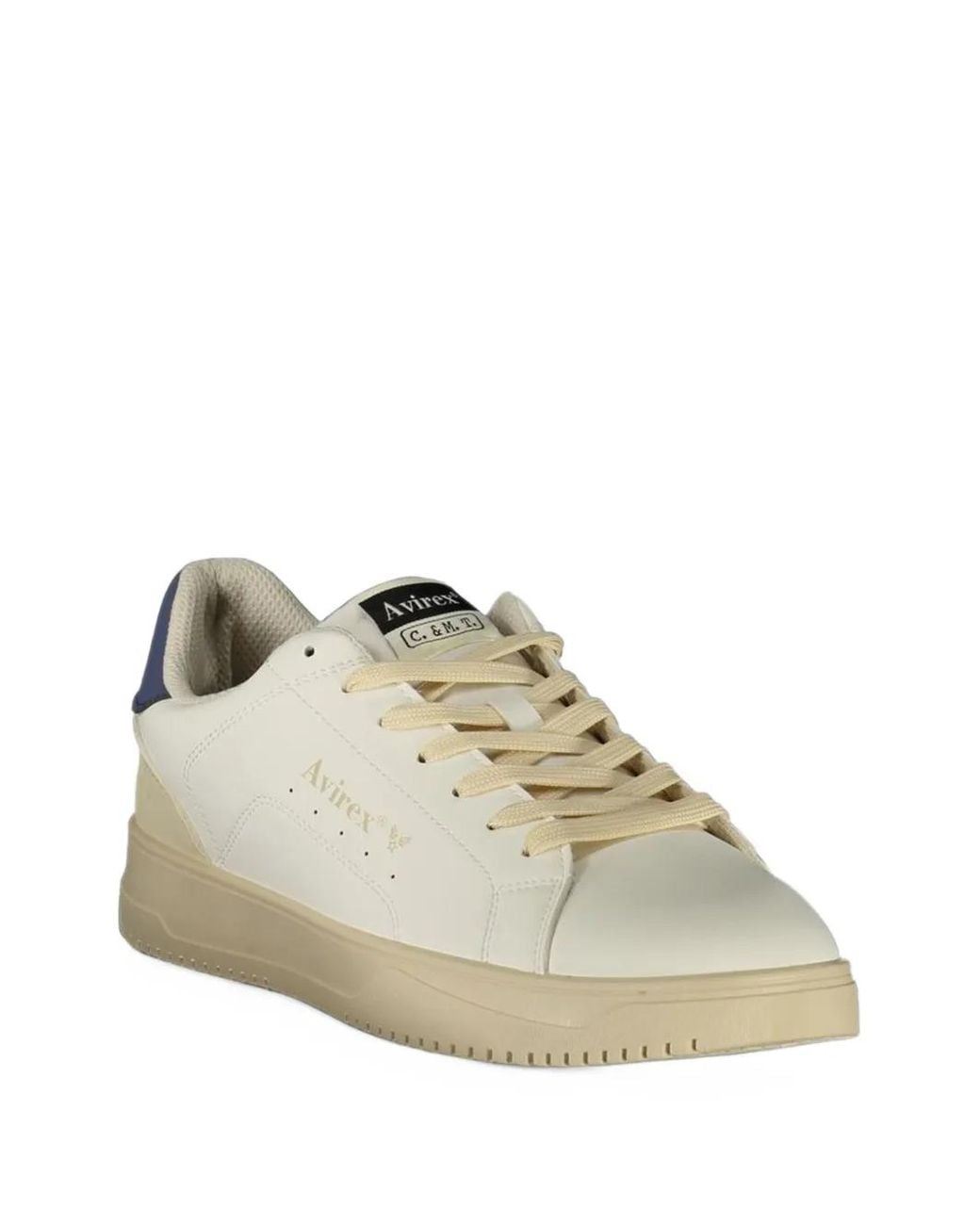 Avirex White Logo-Print Panelled Sneakers for men