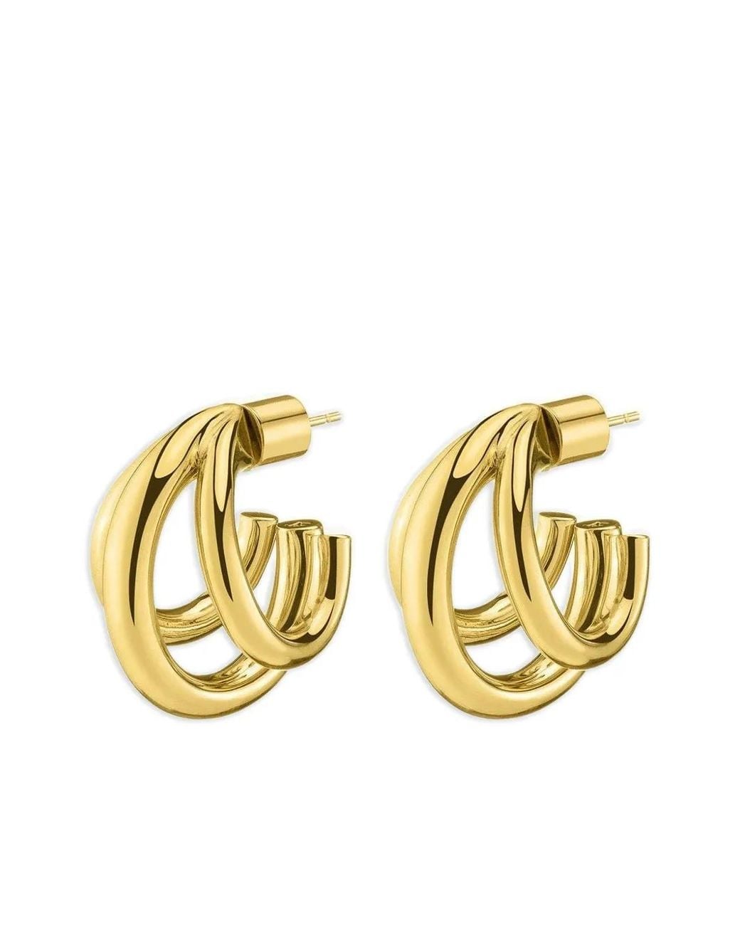 Jennifer Fisher Metallic Triple Lilly Huggie Earrings
