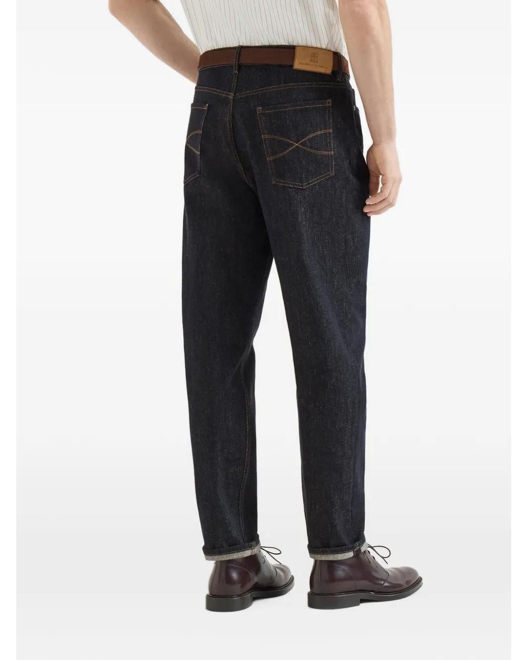 Brunello Cucinelli Blue No-Fade Denim Trousers for men