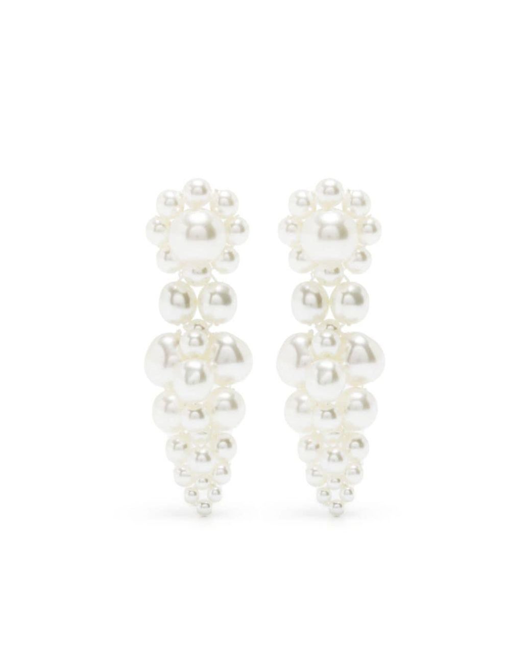 Pendientes Mini Cluster con perla artificial de Simone Rocha de color  Blanco | Lyst