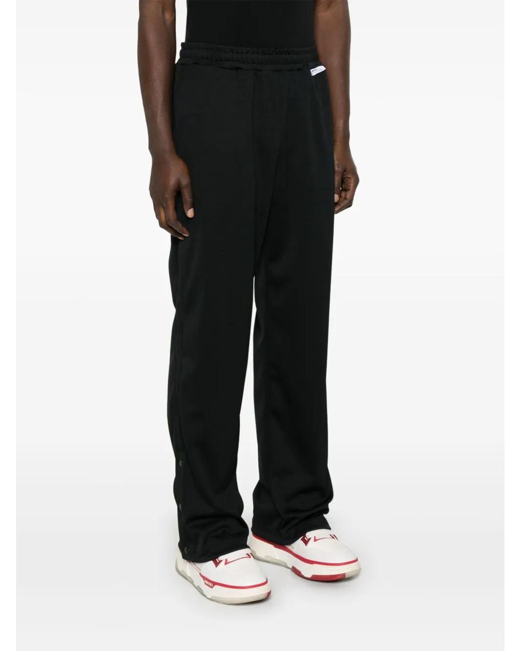 Gcds Black Button-Detail Track Pants for men