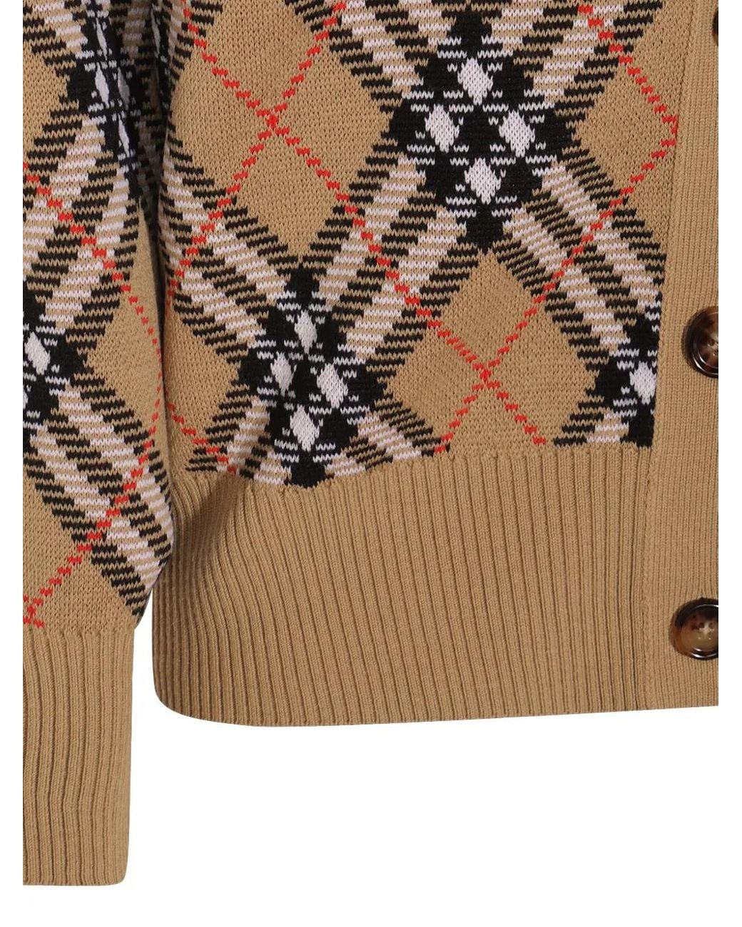 Cárdigan A Cuadros Burberry de color Brown