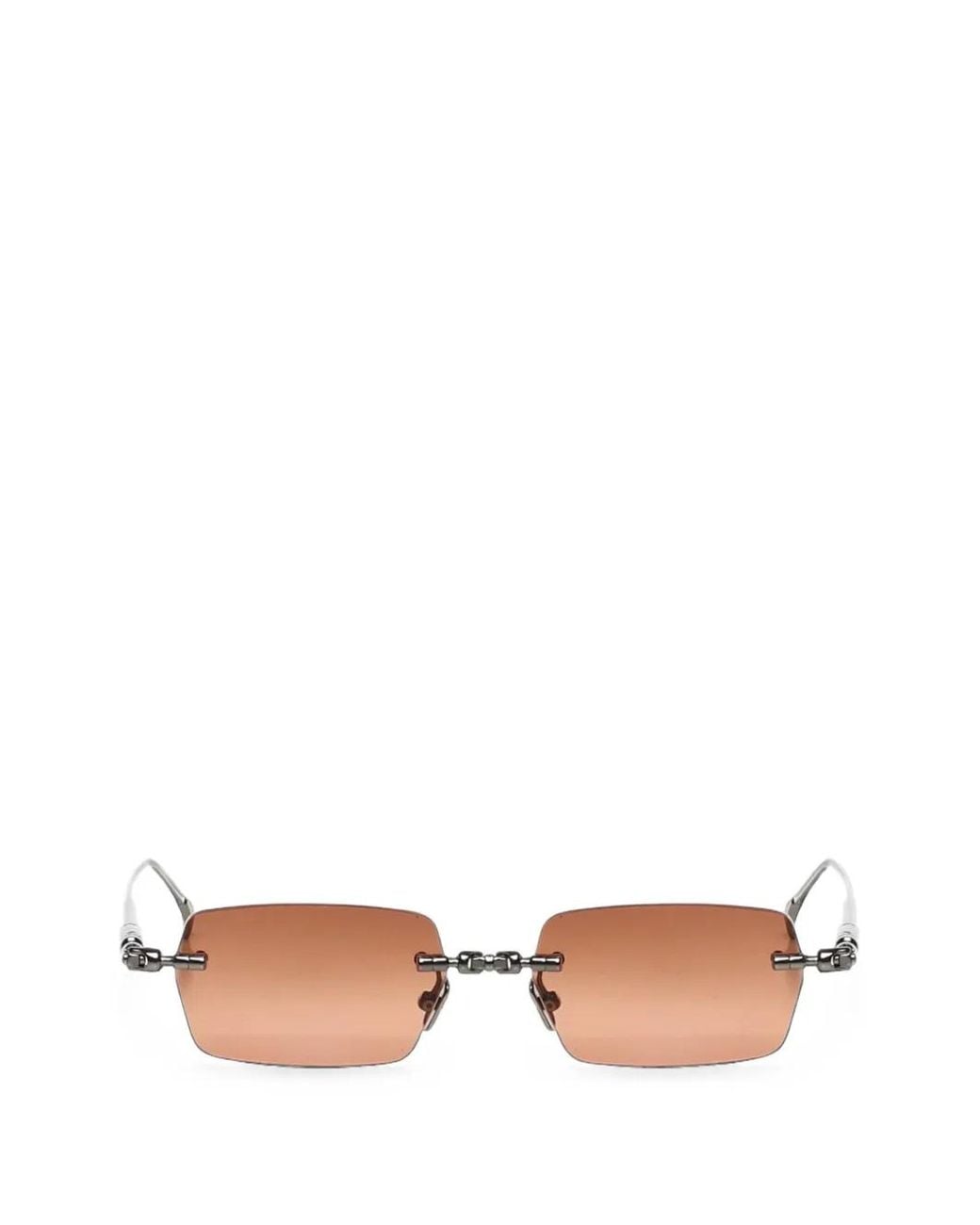 Kuboraum Gray H61 Rectangle-Frame Rimless Sunglasses for men