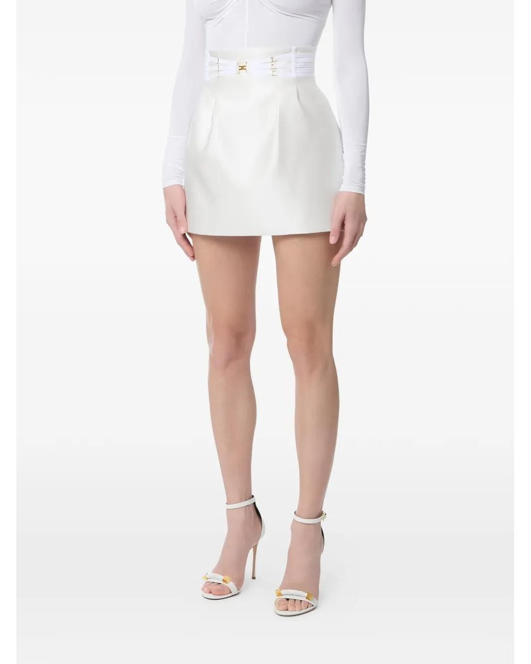 Elisabetta Franchi White Mini Skirt