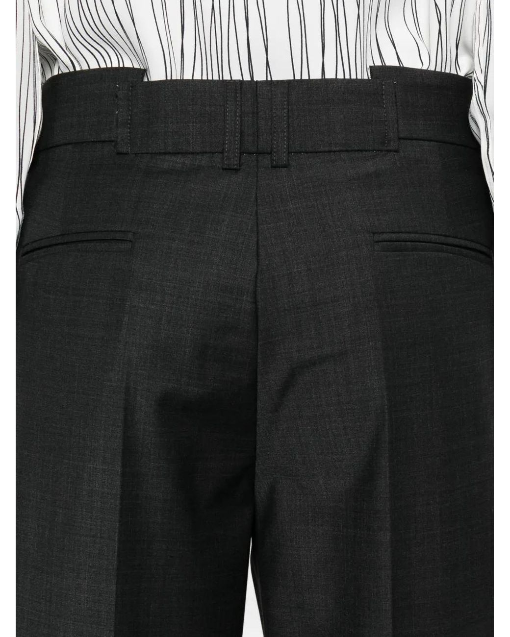 Patrizia Pepe Black Straight Trousers for men