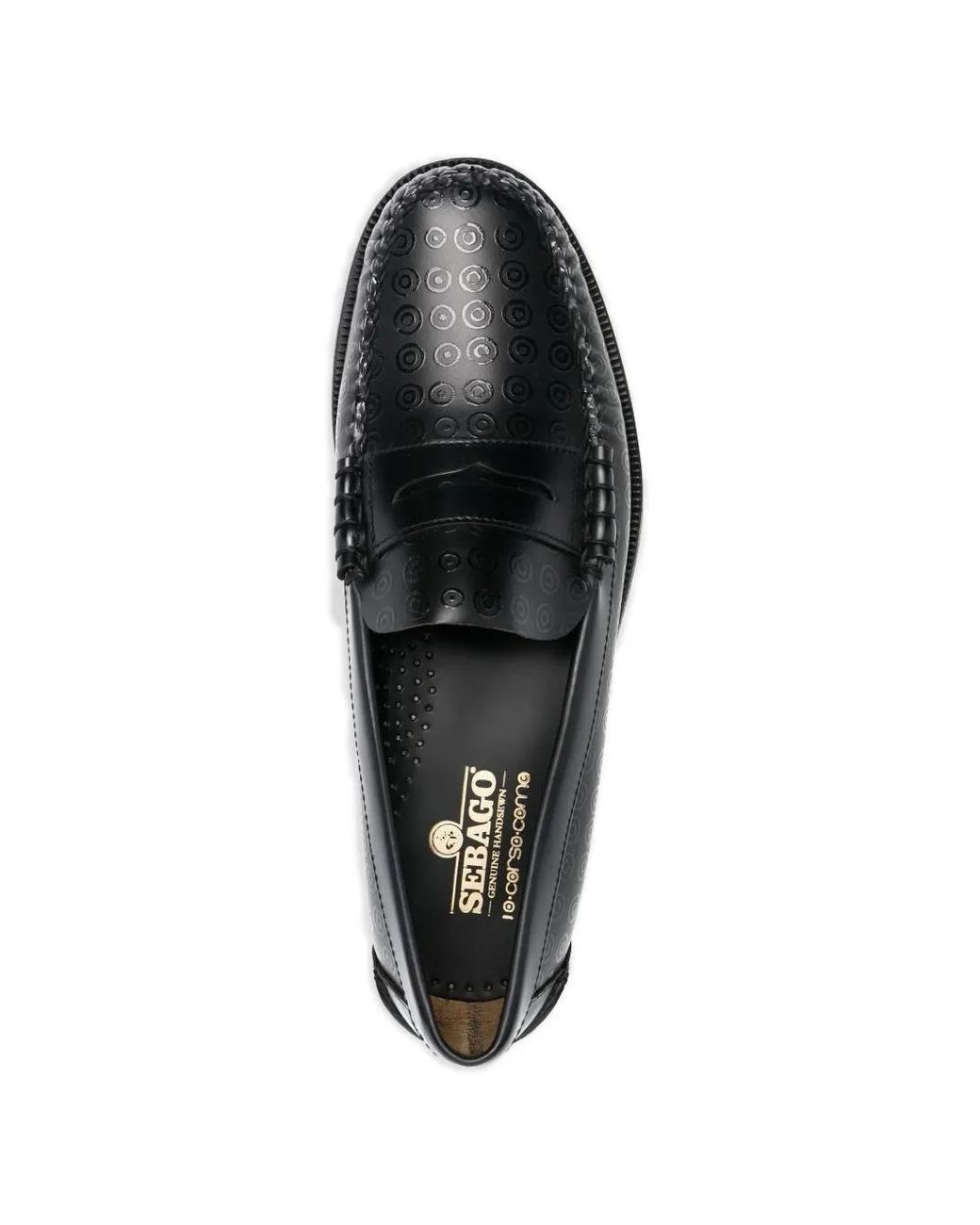 Sebago Black X 10 Corso Como Circles-Print Loafers