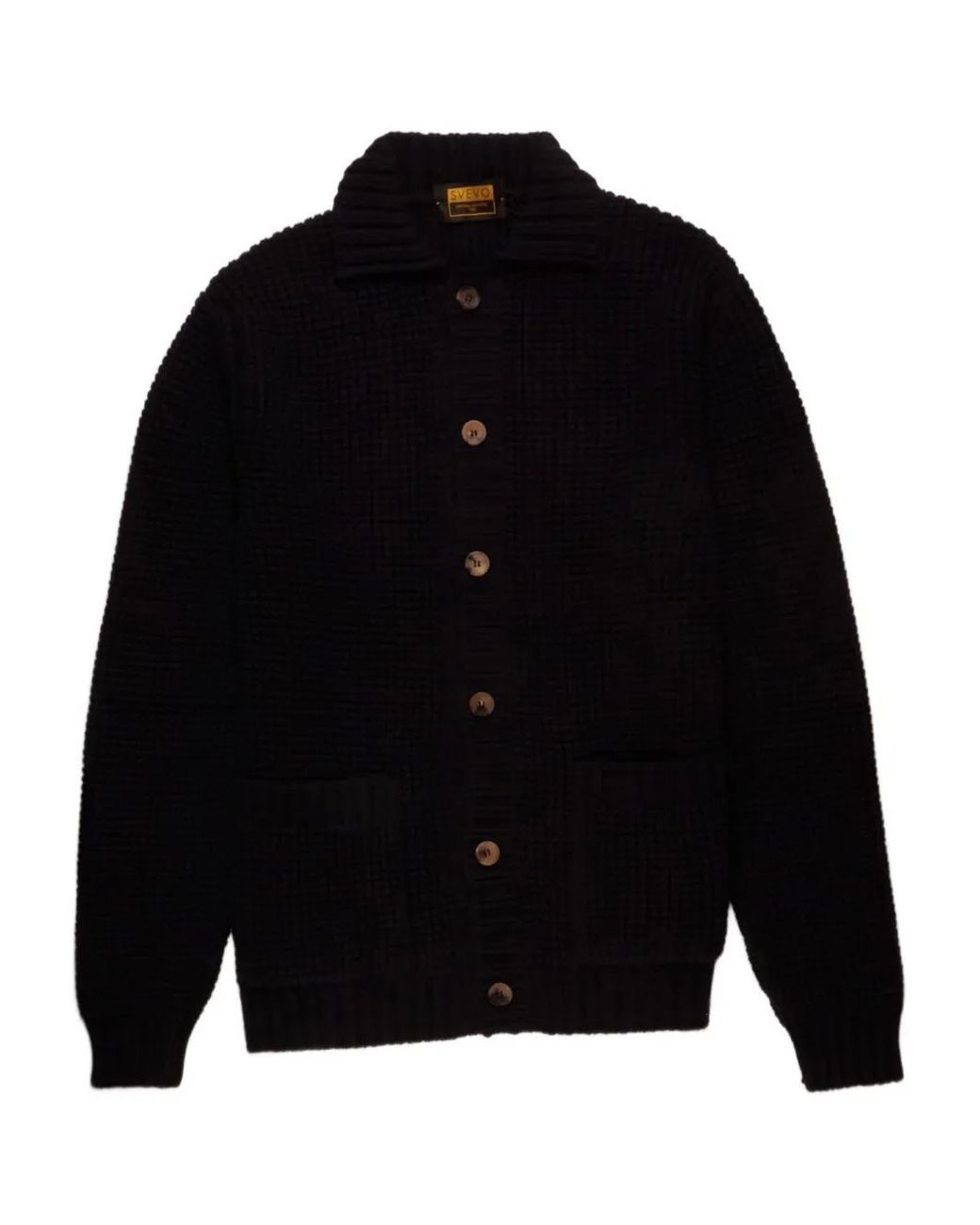 Svevo Blue Button Shawl-Collar Cardigan for men