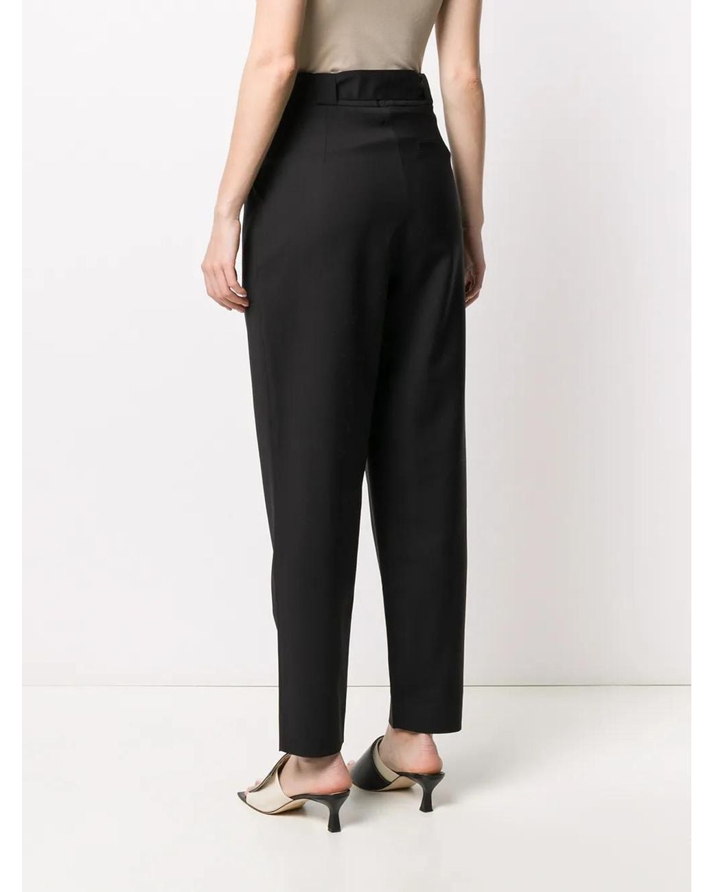 Envelope Black High Waisted Trousers