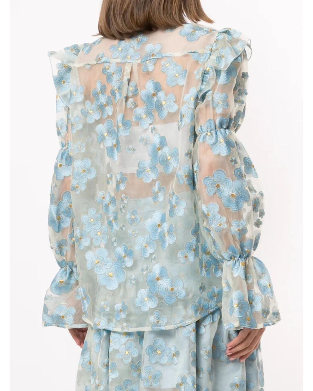 Blusa Souffle Macgraw de color Blue