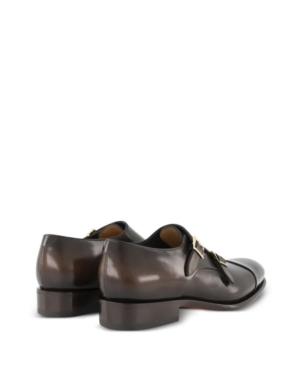 Santoni Gray Monk Strap Shoes for men