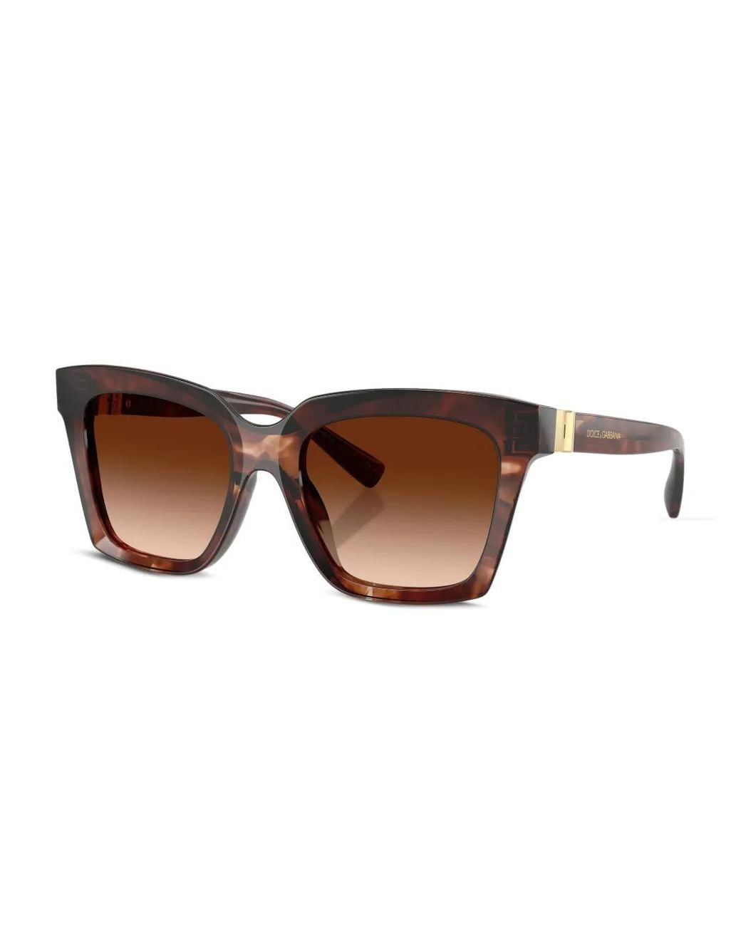 Dolce & Gabbana Brown Oversized Tortoiseshell Sunglasses