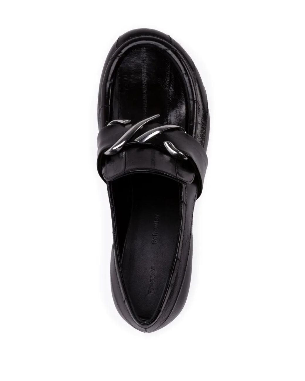 Proenza Schouler Black Monogram 55Mm Leather Loafers