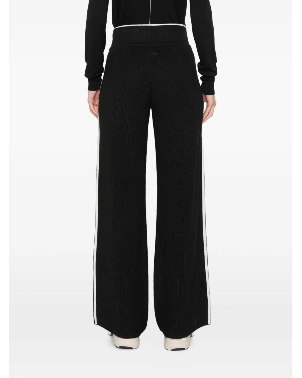 Adidas Black Firebird Side-Stripe Track Pants
