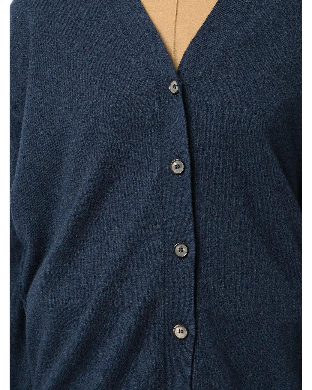 Pringle of Scotland Blue V-Neck Cashmere Cardigan