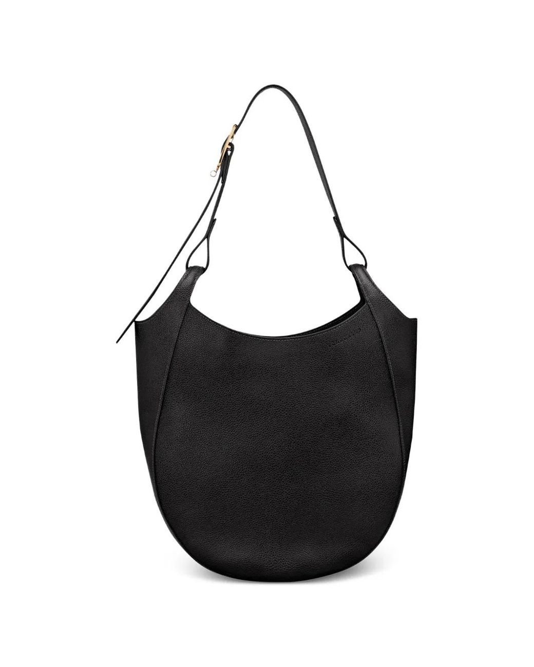 Longchamp Gewelfde Schoudertas in het Black