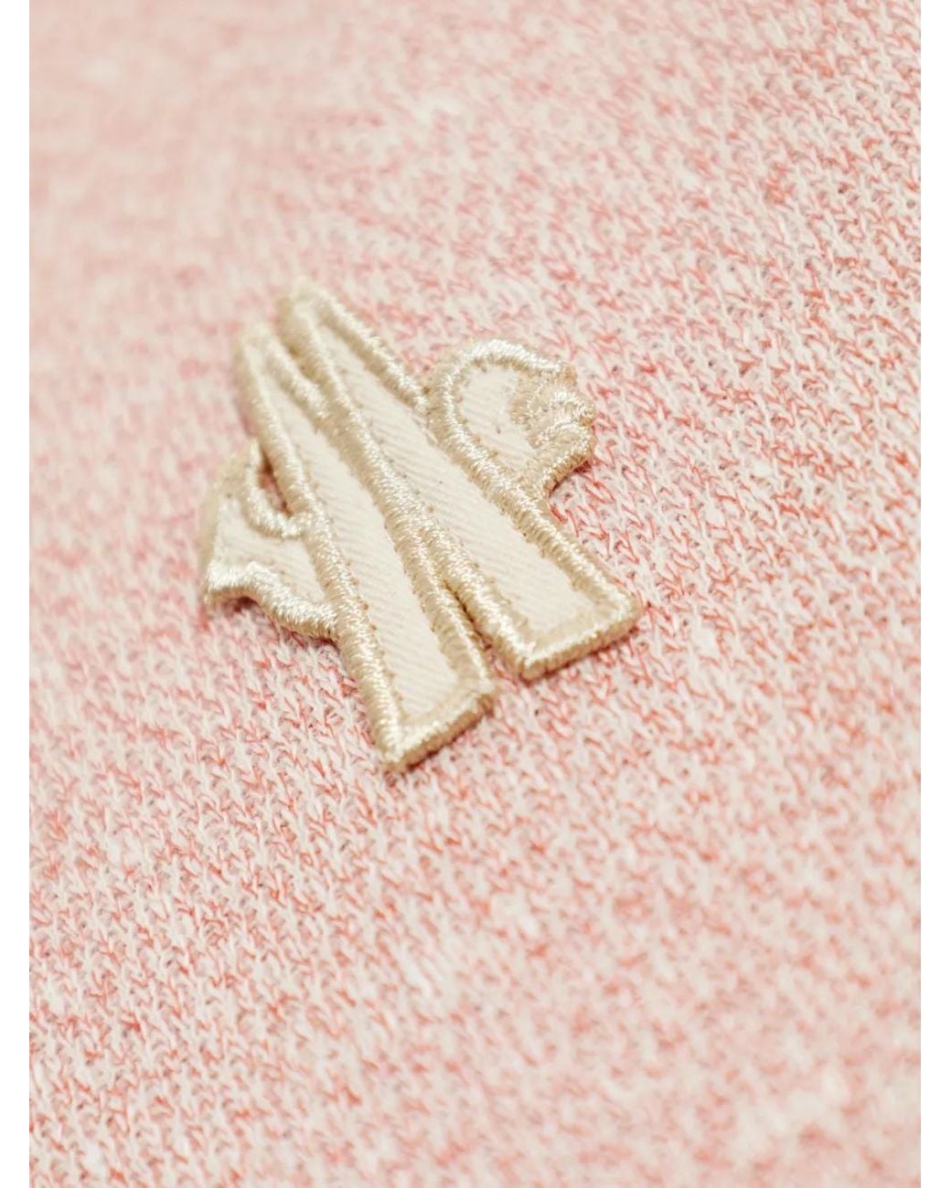 Moncler Pink Linen & Cotton Blend Zip-Up Hoodie