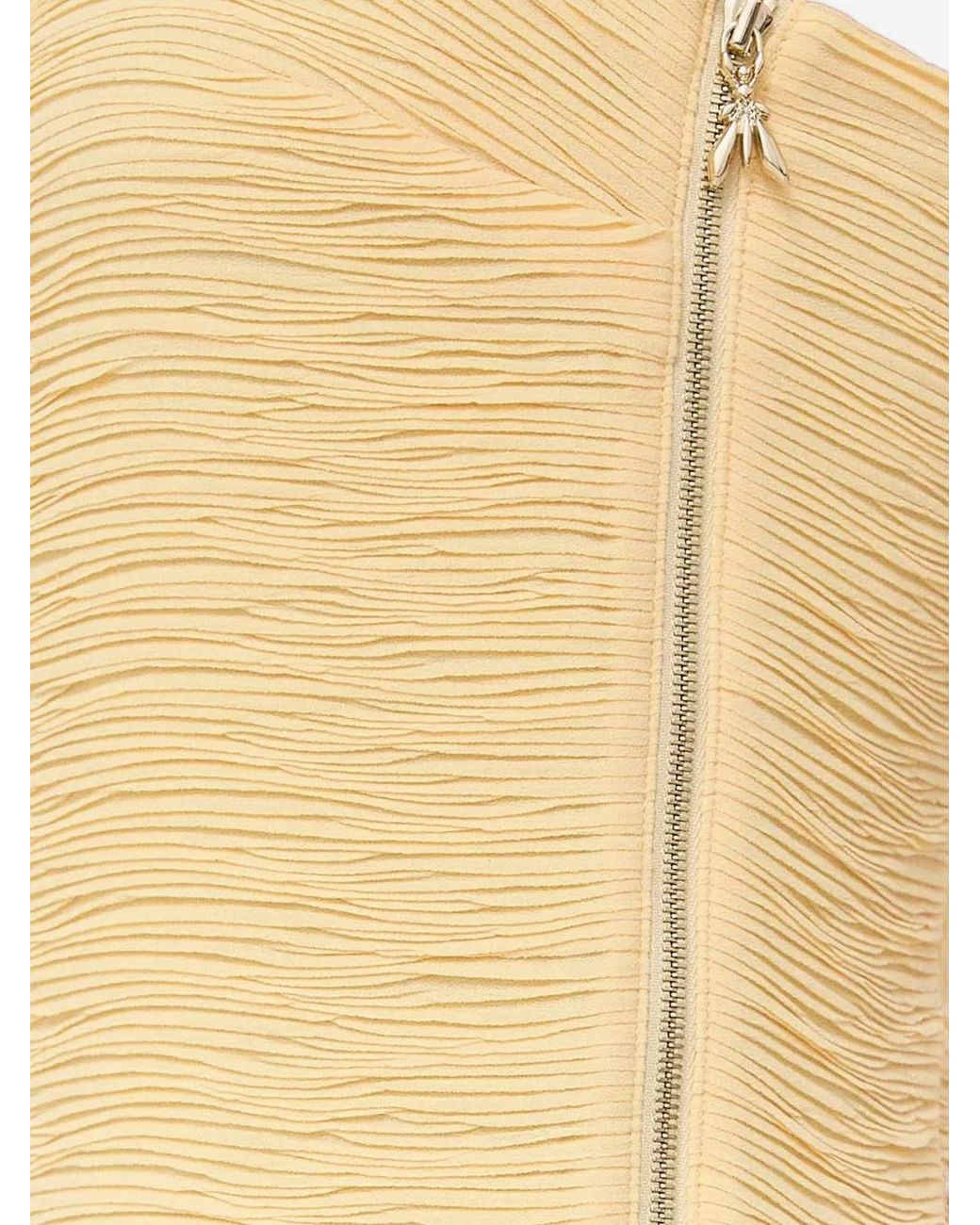 Patrizia Pepe Natural Textured Zip Mini Dress