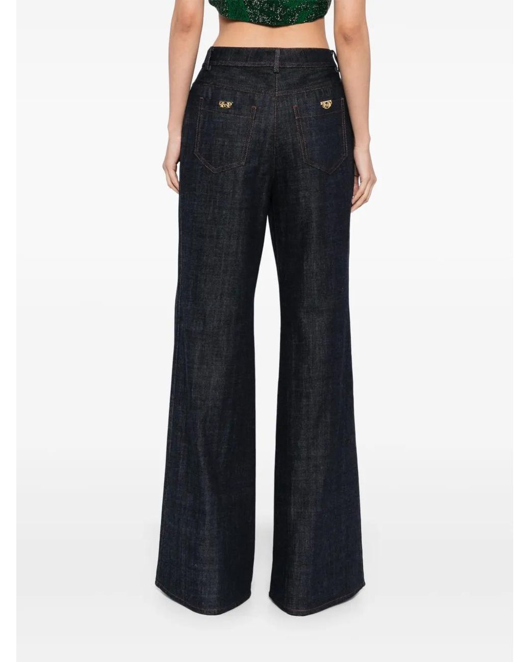 Elie Saab Blue Flared Jeans