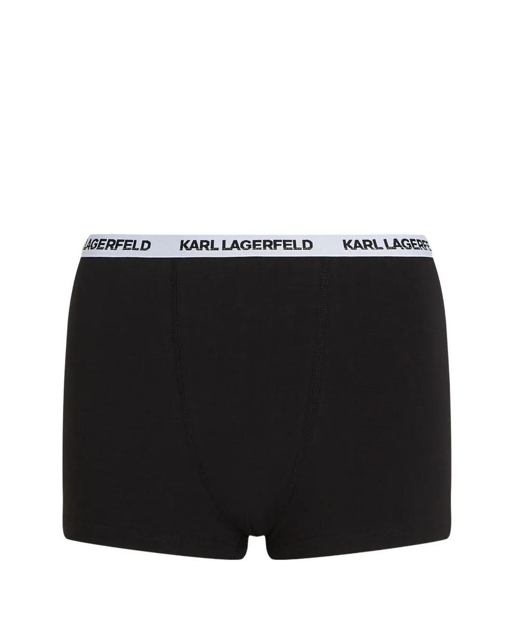 Karl Lagerfeld Black Essential Logo-Detail Cotton Boxer Shorts