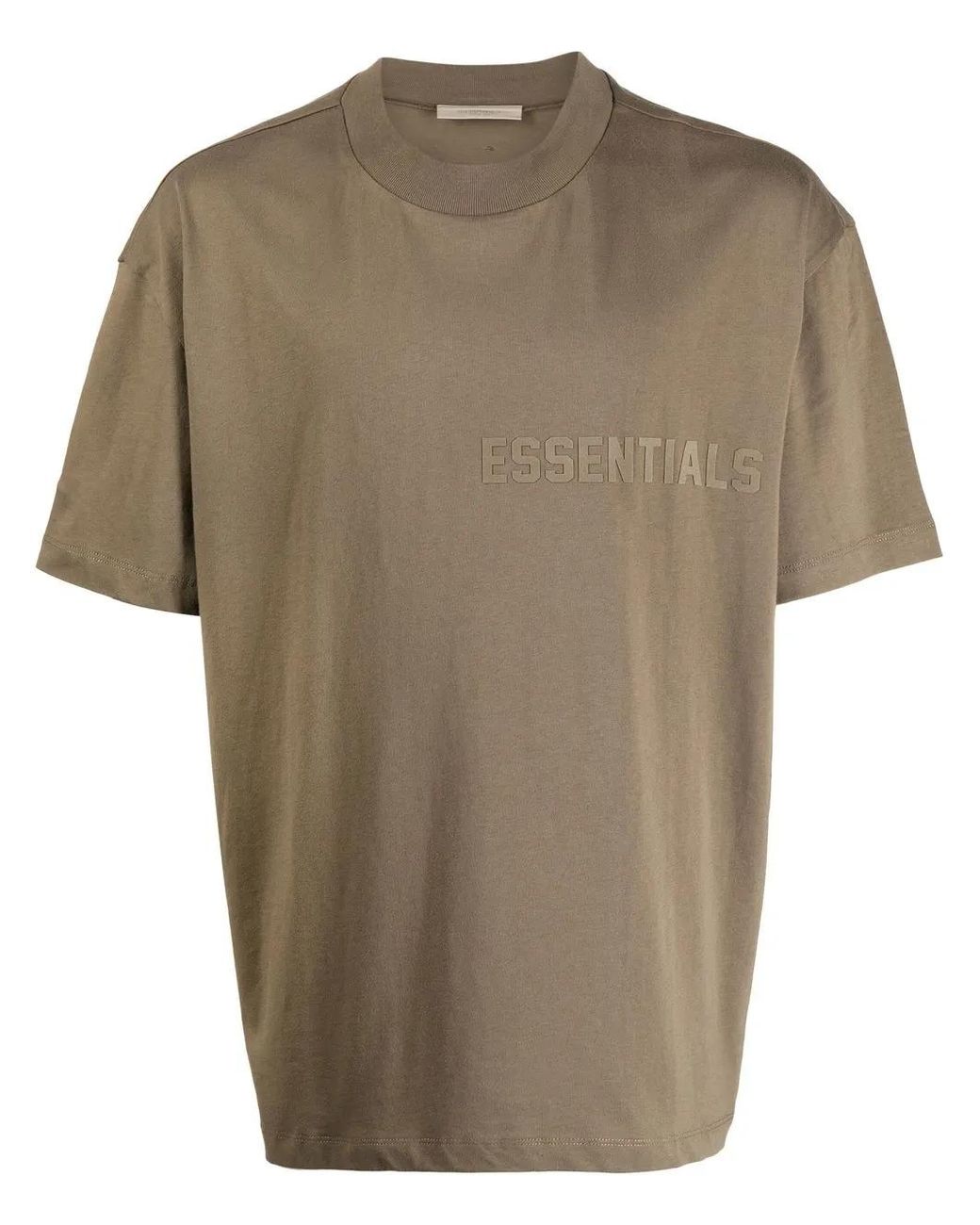 Fear Of God Green Logo-Appliqué Crew-Neck T-Shirt for men