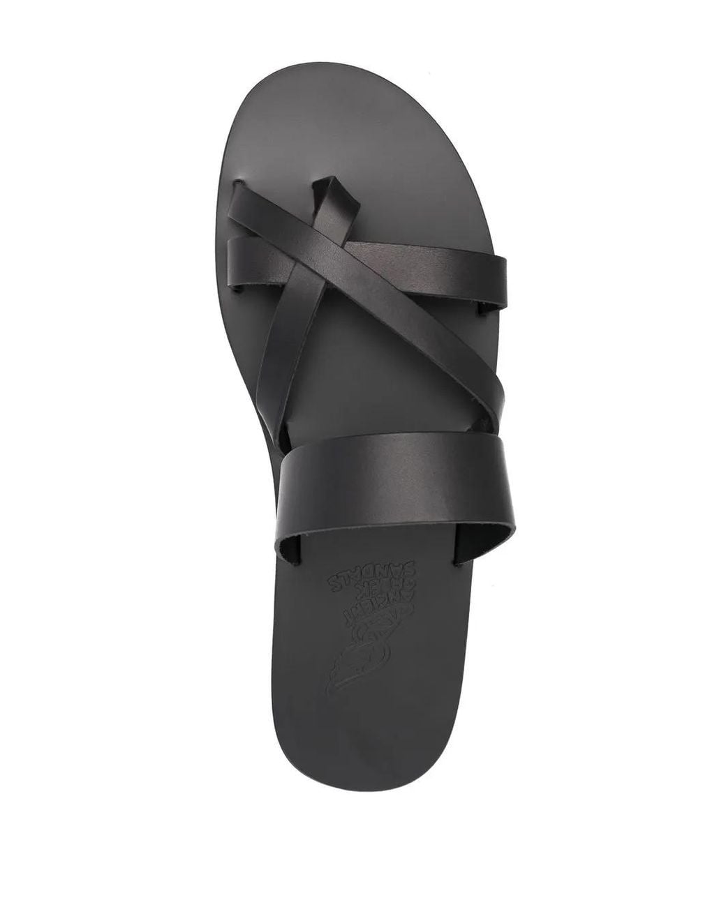 Ancient Greek Sandals White Jason Cross-Strap Leather Sandals for men