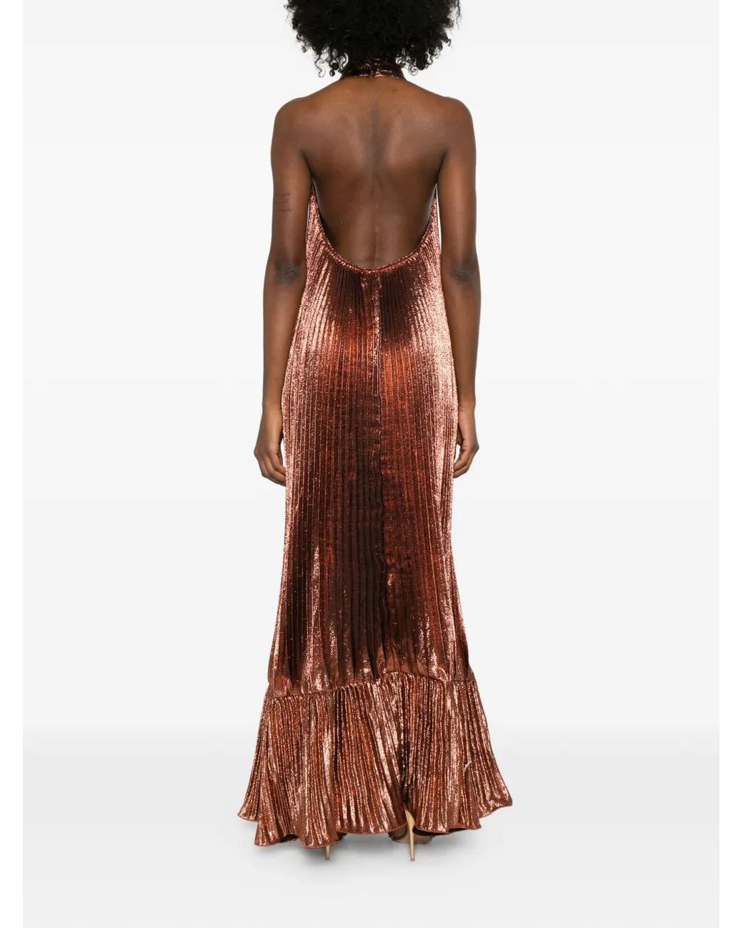 L'ide Pleated Maxi Dress in Purple | Lyst